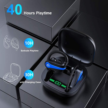 Ακουστικά Bluetooth 5.1 Αθλητικά Στερεοφωνικά Αδιάβροχα Ασύρματα Ακουστικά Ακουστικά χαμηλής καθυστέρησης Ακουστικά ακύρωσης θορύβου με μικρόφωνο