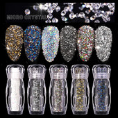 Symphony Glitter Caviar Nails Rhinestones Fairy Micro Crystal Beads 3D Nail Art Dodaci DIY Pixie Design Manikura Dekoracija
