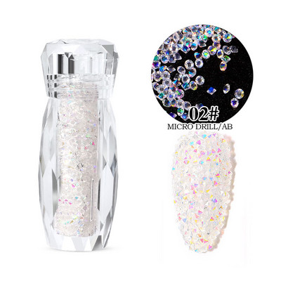 Symphony Glitter Caviar Nails Rhinestones Fairy Micro Crystal Beads 3D Nail Art Dodaci DIY Pixie Design Manikura Dekoracija