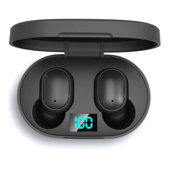 E6s интелигентен цифров дисплей, безжична bluetooth спортна слушалка, батерия, подкана за поставяне в ухото, стерео мини слушалка