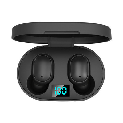 E6s intelligens digitális kijelzős vezeték nélküli bluetooth sport headset akkumulátoros, fülbe helyezhető sztereó mini headset