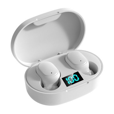 E6s intelligens digitális kijelzős vezeték nélküli bluetooth sport headset akkumulátoros, fülbe helyezhető sztereó mini headset