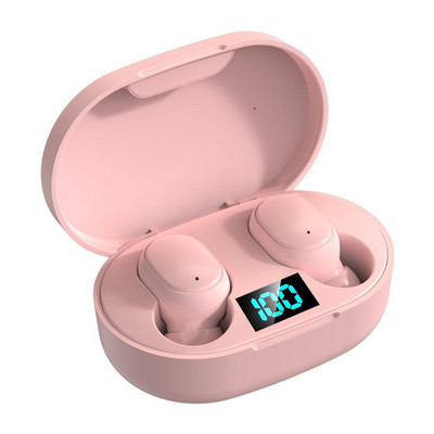 E6s intelligens digitális kijelzős vezeték nélküli bluetooth sport headset akkumulátoros, fülbe helyezhető sztereó mini headset