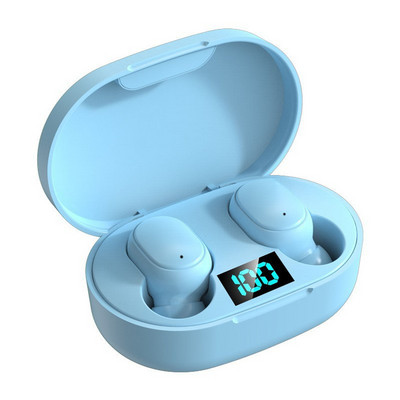 E6s intelligens digitális kijelzős vezeték nélküli bluetooth sport headset akkumulátoros, fülbe helyezhető sztereó mini headset