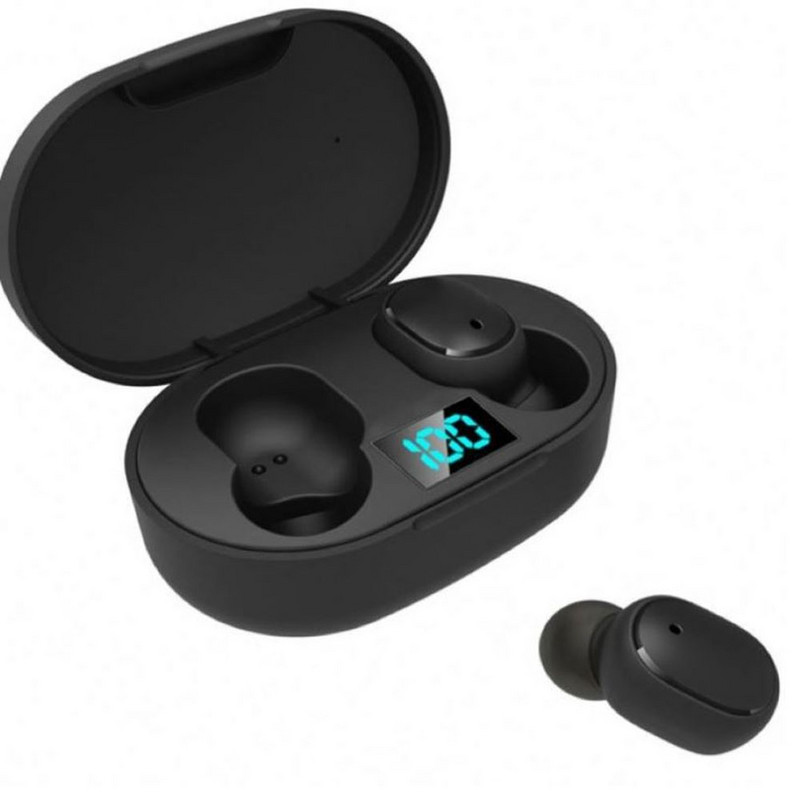 E6s intelligens digitális kijelzős vezeték nélküli bluetooth sport headset akkumulátoros, fülbe helyezhető sztereó mini headset