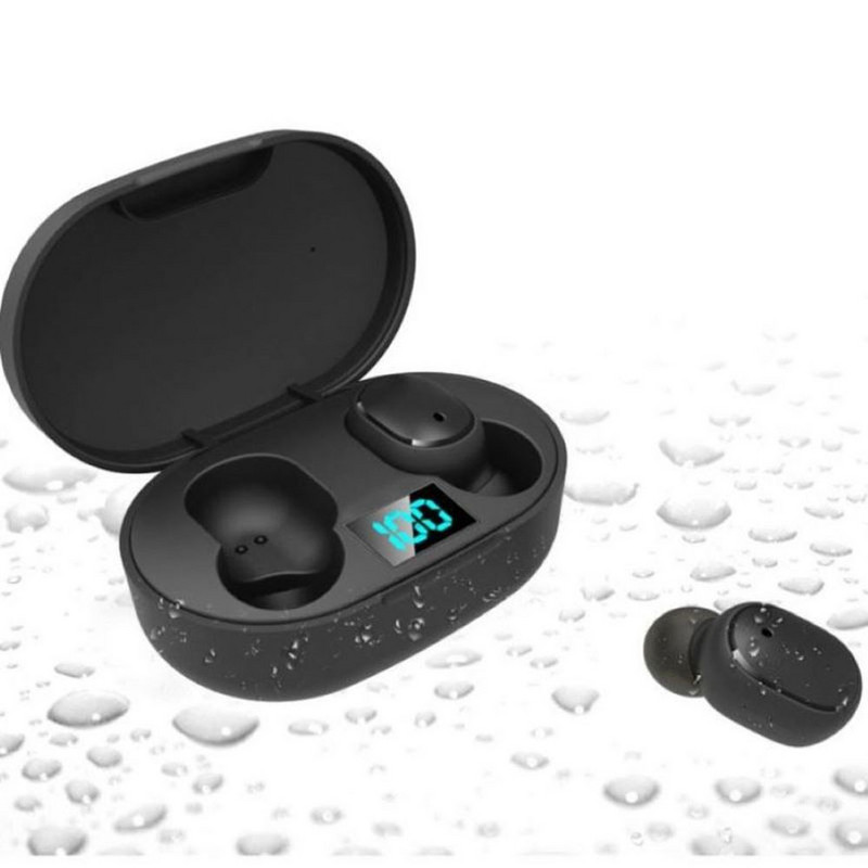 E6s intelligens digitális kijelzős vezeték nélküli bluetooth sport headset akkumulátoros, fülbe helyezhető sztereó mini headset