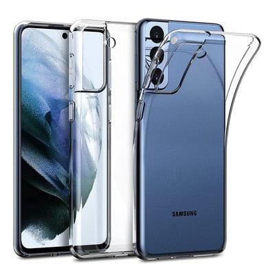 Ултра тънък силиконов калъф за телефон за Samsung Galaxy S21 S20 Fe Ultra S10 S9 S8 Plus Lite Мек прозрачен пълен заден капак Fundas