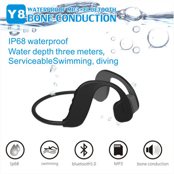 Ακουστικά ανοιχτού αυτιού Wireless Bone Conduction IPX8 Αδιάβροχα αδιάβροχα ακουστικά κολύμβησης Bluetooth 5.1 Mic MP3 Ενσωματωμένο 32G SD