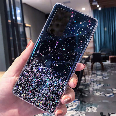 Husa din silicon cu sclipici de lux pentru Huawei P20 P30 P40 Pro Lite Husa moale transparenta din spate pentru Huawei P9 P10 Plus Huse rezistente la socuri