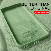 Λεπτή μαλακή θήκη για iPhone 7 8 6s Plus SE2 Γνήσιο κάλυμμα υγρής σιλικόνης Candy Coque Capa για iPhone X Xs 11 12 13 14 Pro Max XR