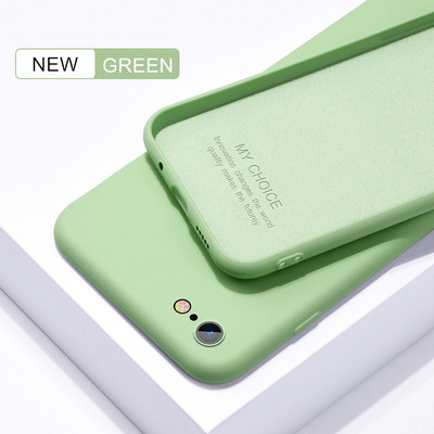 Λεπτή μαλακή θήκη για iPhone 7 8 6s Plus SE2 Γνήσιο κάλυμμα υγρής σιλικόνης Candy Coque Capa για iPhone X Xs 11 12 13 14 Pro Max XR