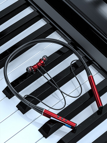 TWS 200 часа безжични слушалки Bluetooth магнитна лента за врат Слушалки IPX5 Водоустойчиви спортни слушалки Микофон с шумопотискане