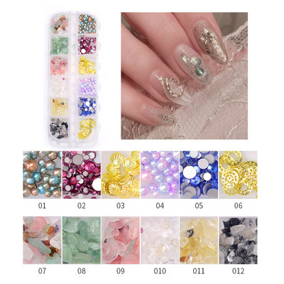 Ljeto Nail Art Rhinestones Ocean Nail Charms Shell Morska zvijezda Conch Sea Series 3D Beach Nail Design Dodaci Manikura DIY