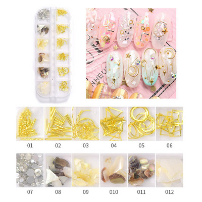 Ljeto Nail Art Rhinestones Ocean Nail Charms Shell Morska zvijezda Conch Sea Series 3D Beach Nail Design Dodaci Manikura DIY