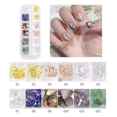 Ljeto Nail Art Rhinestones Ocean Nail Charms Shell Morska zvijezda Conch Sea Series 3D Beach Nail Design Dodaci Manikura DIY