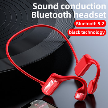 Нови Bluetooth слушалки с костна проводимост, спортни бягащи водоустойчиви безжични Bluetooth 5.0 спортни слушалки 2021 HIFI музикални слушалки