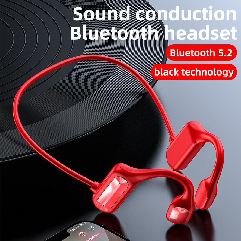 Naujos „Bone Conduction“ „Bluetooth“ ausinės, veikiančios, vandeniui atsparios belaidės „Bluetooth5.0“ sportinės ausinės 2021 HIFI muzikinės ausinės