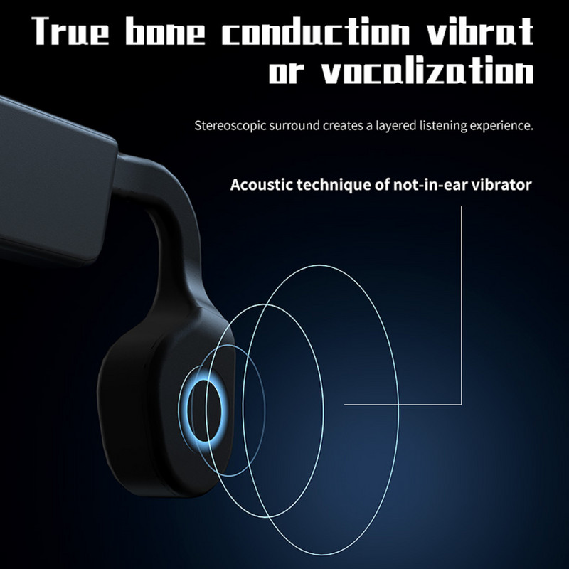 Căști cu conducție osoasă adevărată Căști de înot compatibile cu Bluetooth 5.0 fără fir IPX6 Căști sport rezistente la apă Microfon