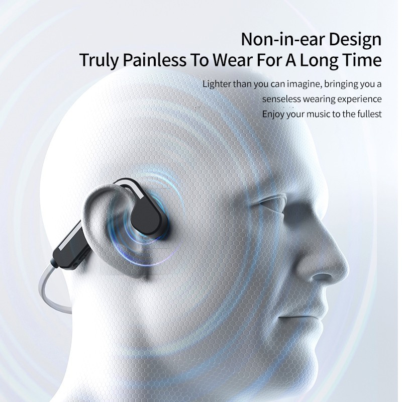 Căști cu conducție osoasă adevărată Căști de înot compatibile cu Bluetooth 5.0 fără fir IPX6 Căști sport rezistente la apă Microfon