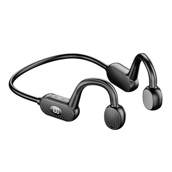 Ακουστικά Bone Conduction with Mic Wireless Sports earbuds Handsfree Running Gaming Ακουστικά Bluetooth Ψηφιακή οθόνη ισχύος