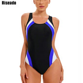 Jednodijelni kupaći kostim Riseado Colorblock, ženski kupaći kostimi Racerback 2023, novi sportski kupaći kostimi za žene s okruglim izrezom