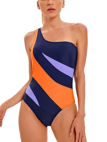 Riseado One Shoulder One Piece Swimsuit 2023 Colorblock Γυναικεία αθλητικά μαγιό για γυναίκες Ανταγωνιστικά μαγιό