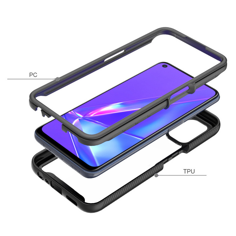 Για θήκη OPPO A72 Αντικραδασμική θήκη Hybrid Armor Clear Phone Cover Funda OPPO A72 Realme C25Y C21Y OPPO A52 A94 4G A95 4G A16 A15 A12