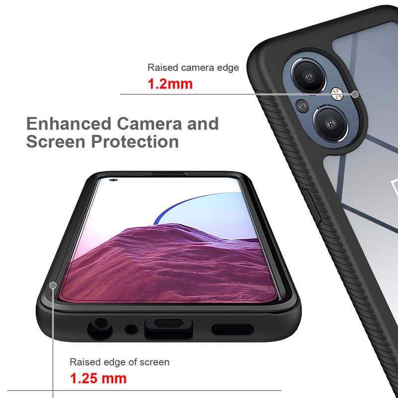 Για θήκη OPPO A72 Αντικραδασμική θήκη Hybrid Armor Clear Phone Cover Funda OPPO A72 Realme C25Y C21Y OPPO A52 A94 4G A95 4G A16 A15 A12