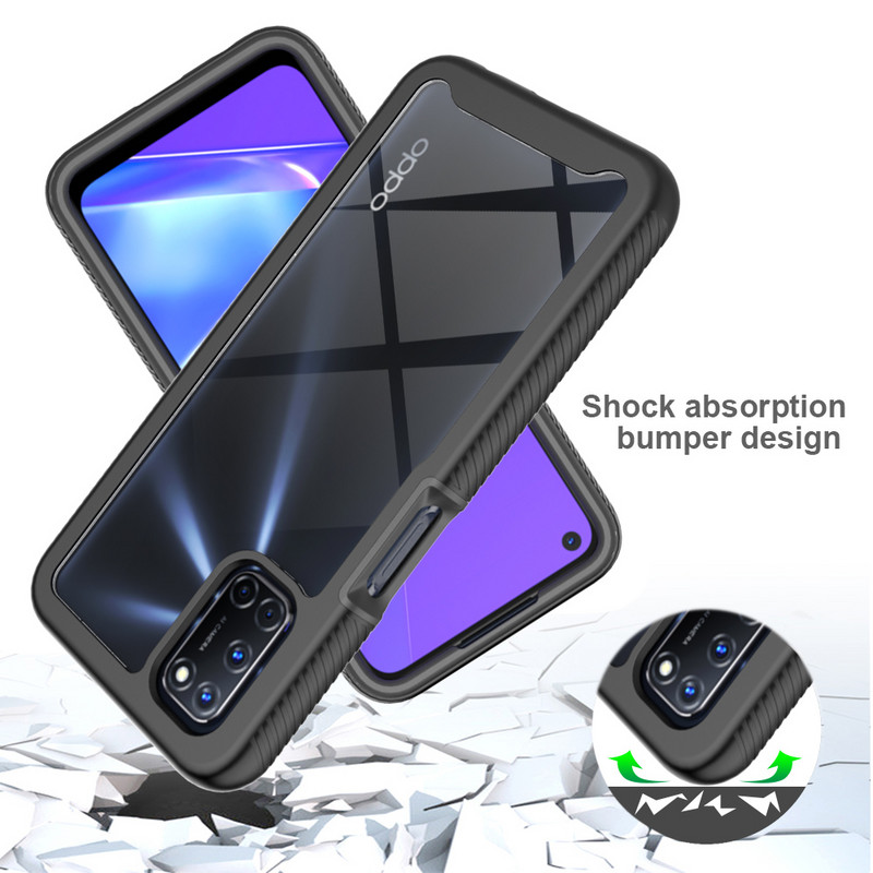 Για θήκη OPPO A72 Αντικραδασμική θήκη Hybrid Armor Clear Phone Cover Funda OPPO A72 Realme C25Y C21Y OPPO A52 A94 4G A95 4G A16 A15 A12