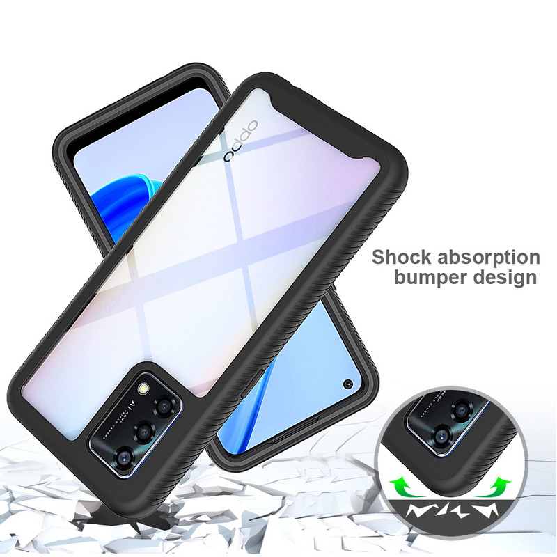 Za OPPO Reno 6 Lite Case otporan na udarce Hybrid Armor Clear Phone Cover Funda OPPO Reno 5 Lite Reno 7 Lite 7Z 5G A74 4G A54 4G A16