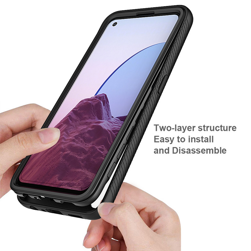 За калъф OPPO Reno 7 Lite устойчив на удари Hybrid Armor Clear Phone Cover Funda OPPO Reno 7Z 5G A74 4G A54 4G A72 A52 A12 A15 A31 A94