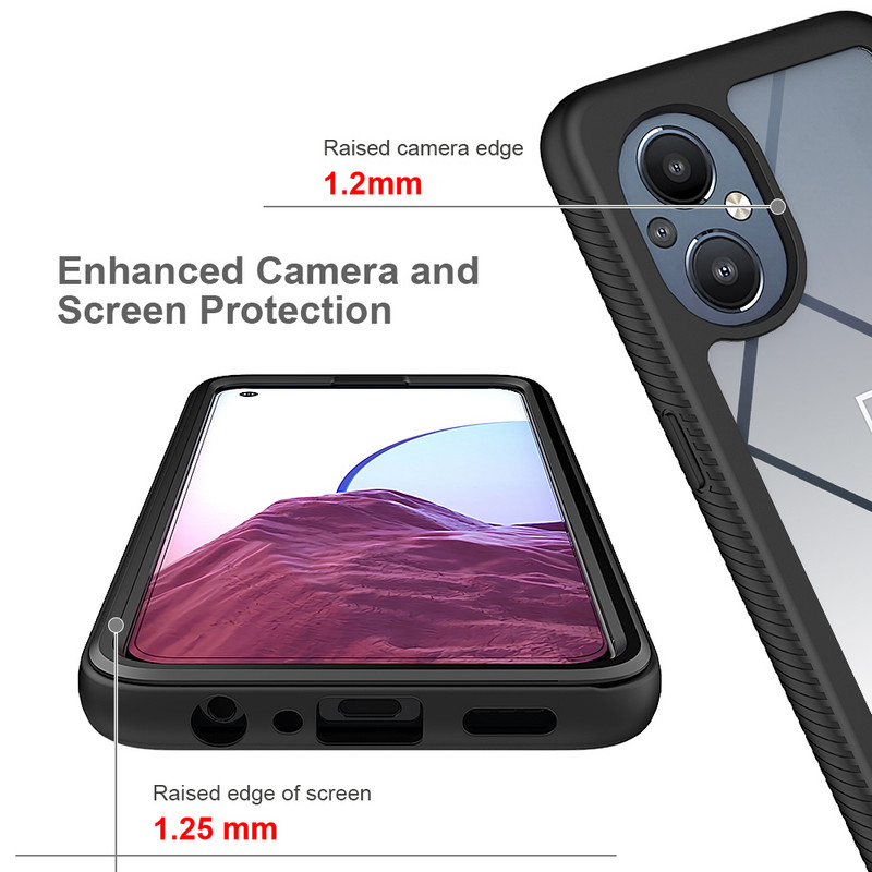 За калъф OPPO Reno 7 Lite устойчив на удари Hybrid Armor Clear Phone Cover Funda OPPO Reno 7Z 5G A74 4G A54 4G A72 A52 A12 A15 A31 A94