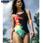 Riseado Digital Print Swimsuit Racer Back Swimwear Ženski sportski kupaći kostimi za žene 2023. Natjecateljski kupaći kostimi