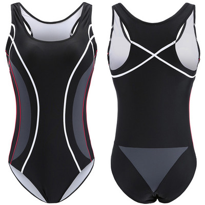 Riseado Patchwork Costum de baie dintr-o bucată Costum de baie pentru femei Body cu spate cros 2023 Costum de înot sport pentru femei îmbrăcăminte de plajă competitivă