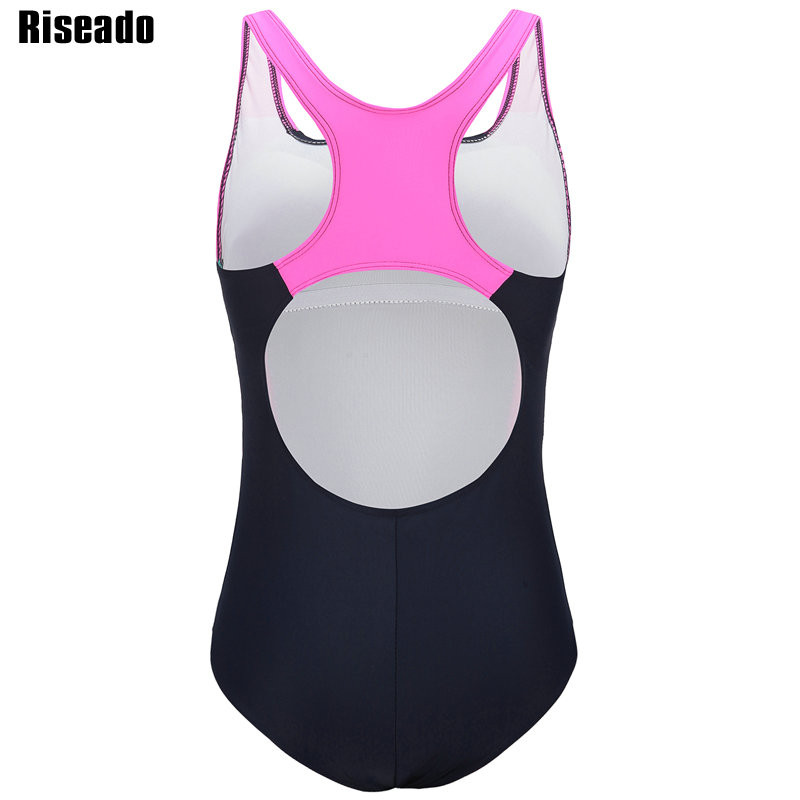 Riseado Patchwork Costum de baie dintr-o bucată Costum de baie pentru femei Body cu spate cros 2023 Costum de înot sport pentru femei îmbrăcăminte de plajă competitivă