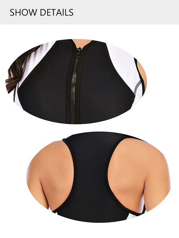 Riseado Patchwork One Piece fürdőruhák 2023 Új cipzáras elülső fürdőruhák Női Rashguard Sport Bodyek Női fürdőruhák Új