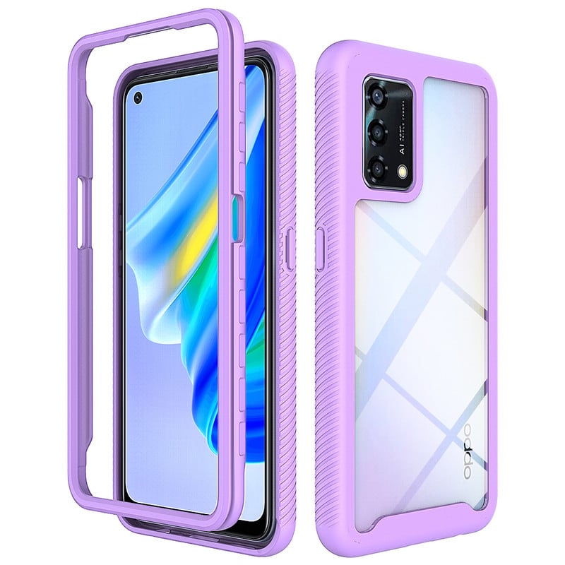 За OPPO A74 4G Калъф Удароустойчив Hybrid Armor Clear Phone Cover Funda OPPO Reno 5 Lite A54 4G A95 4G A94 4G A72 A52 A16 A15 A12