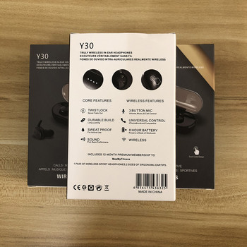2/5/10PCS Y30 TWS Ασύρματο ακουστικό Blutooth Ακουστικά με έλεγχο αφής Ακουστικά ακουστικά με κουτί λιανικής πώλησης