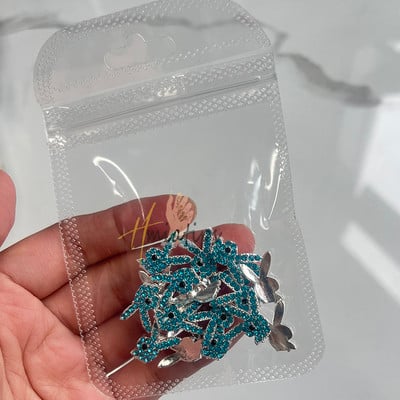 5 tk metallist 3D küünekunst Südamevõlusid Rhinestones Planeedi risti kujuga disain akrüül-geelküüntele Maniküüri tarvikud