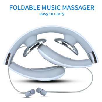 Нови HX3 TWS висящи на врата слушалки Преносими истински безжични спортни музикални тапи за уши Интелигентен масажор за рамо и врата Сгъваемо съхранение