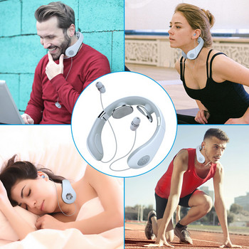 Нови HX3 TWS висящи на врата слушалки Преносими истински безжични спортни музикални тапи за уши Интелигентен масажор за рамо и врата Сгъваемо съхранение