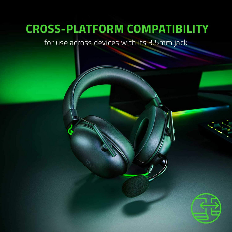 Razer BlackShark V2 X Wired Gaming Headset: 7.1 Surround Sound- Παιχνίδι για PS4, PS5, Nintendo Switch, Xbox