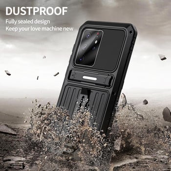 Удароустойчив калъф Armor Metal Bracket за Samsung Galaxy S23 S22 S21 Ultra Plus FE Супер защитни капаци за броня със задна щипка