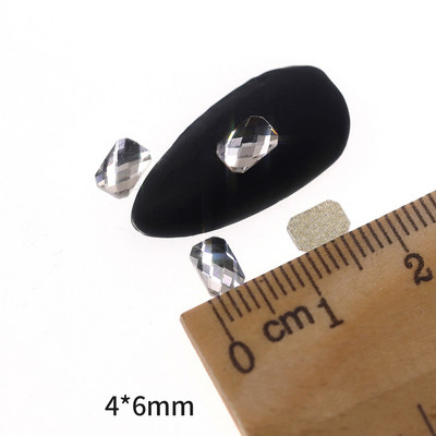 Novih 100 kom/lot kristalnih dijamantnih kamenčića za nokte od strass prozirnog stakla za 3D ukrase za nokte, kvadrata