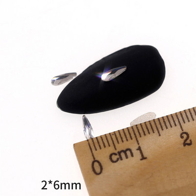 Novih 100 kom/lot kristalnih dijamantnih kamenčića za nokte od strass prozirnog stakla za 3D ukrase za nokte, kvadrata