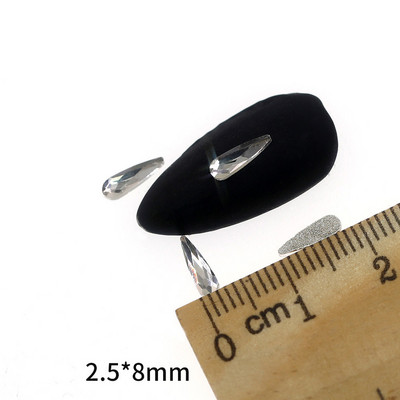 Novih 100 kom/lot kristalnih dijamantnih kamenčića za nokte od strass prozirnog stakla za 3D ukrase za nokte, kvadrata