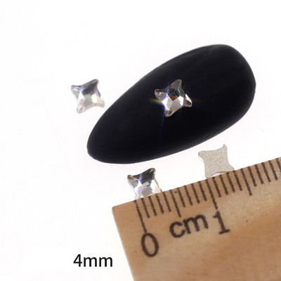 Novih 100 kom/lot kristalnih dijamantnih kamenčića za nokte od strass prozirnog stakla za 3D ukrase za nokte, kvadrata