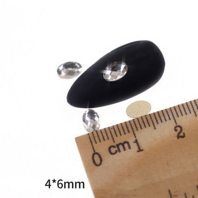 Novih 100 kom/lot kristalnih dijamantnih kamenčića za nokte od strass prozirnog stakla za 3D ukrase za nokte, kvadrata