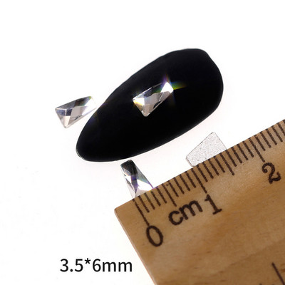 Novih 100 kom/lot kristalnih dijamantnih kamenčića za nokte od strass prozirnog stakla za 3D ukrase za nokte, kvadrata