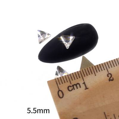 Novih 100 kom/lot kristalnih dijamantnih kamenčića za nokte od strass prozirnog stakla za 3D ukrase za nokte, kvadrata